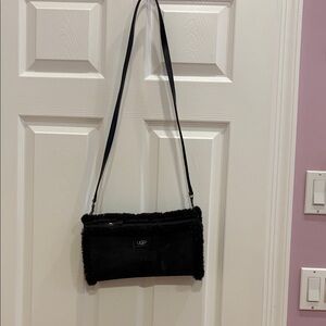 UGG Black Faux Fur Shoulder Bag
